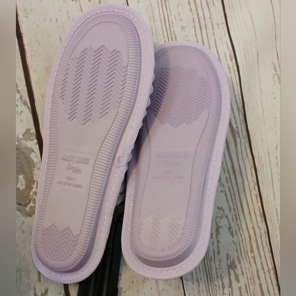 Muk Luks women's Terry ribbed scuff slippers lilac size 7 - Picture 5 of 8